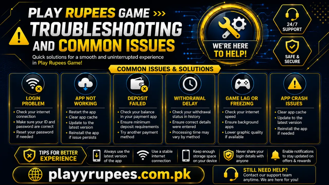Play Rupees Game Troubleshooting and Common Issues